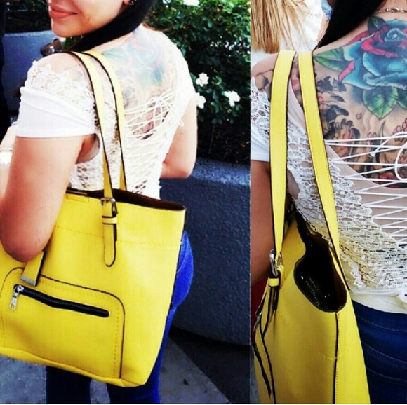 MoDA Lemon Yellow Tote - Picture 2 of 7